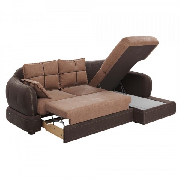 Диван угловой правый Неаполь Tesoro темно-коричневый (эз) / Chiaro 4