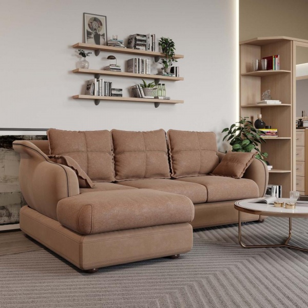 Диван угловой левый Неаполь Tesoro латте (эз) / Chiaro 4