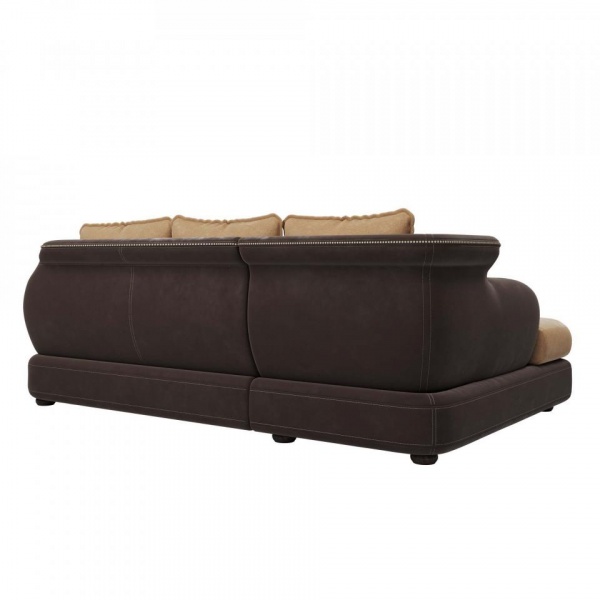 Диван угловой левый Неаполь Tesoro темно-коричневый (эз) / Chiaro 1