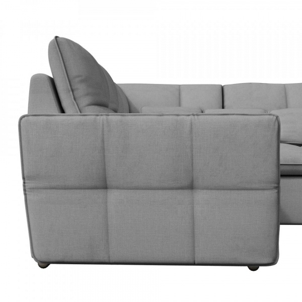 Модульный угловой диван Сидней с оттоманкой и креслом Tesla 14