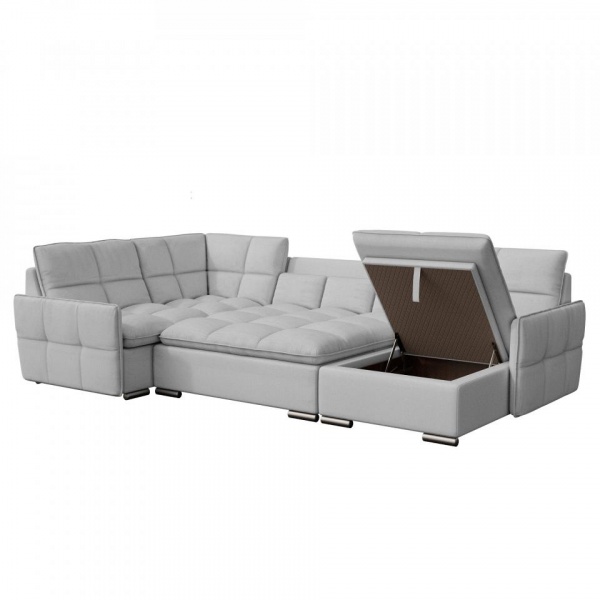 Модульный угловой диван Сидней с оттоманкой и креслом Tesla 13