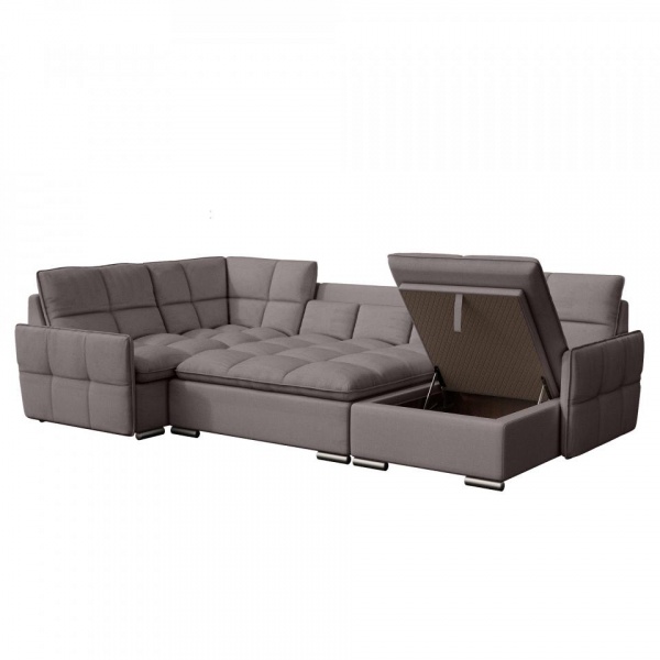Модульный угловой диван Сидней с оттоманкой и креслом Tesla 06
