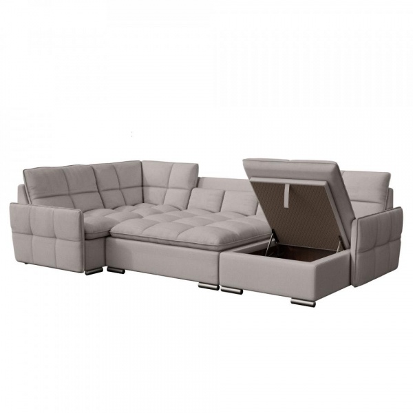 Модульный угловой диван Сидней с оттоманкой и креслом Tesla 05