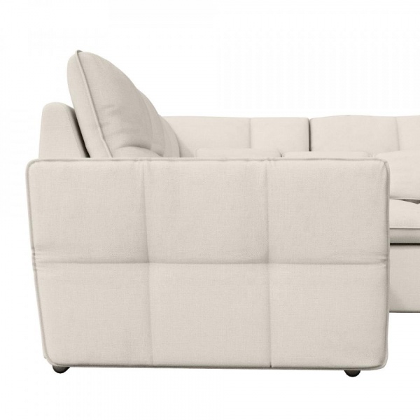 Модульный угловой диван Сидней с оттоманкой и креслом Tesla 02