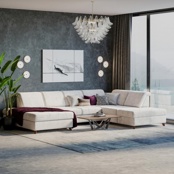 Модульный левый диван Доминика с канапе Allure 01