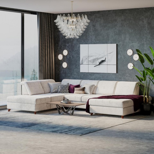 Модульный правый диван Доминика с канапе Allure 01