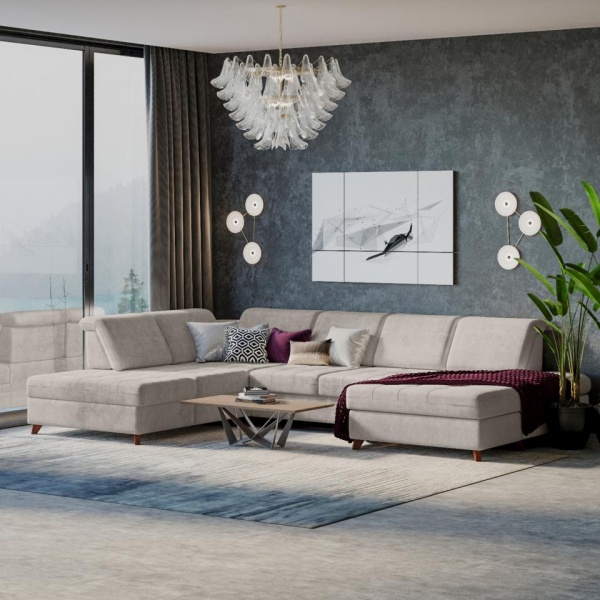 Модульный правый диван Доминика с канапе Allure 09