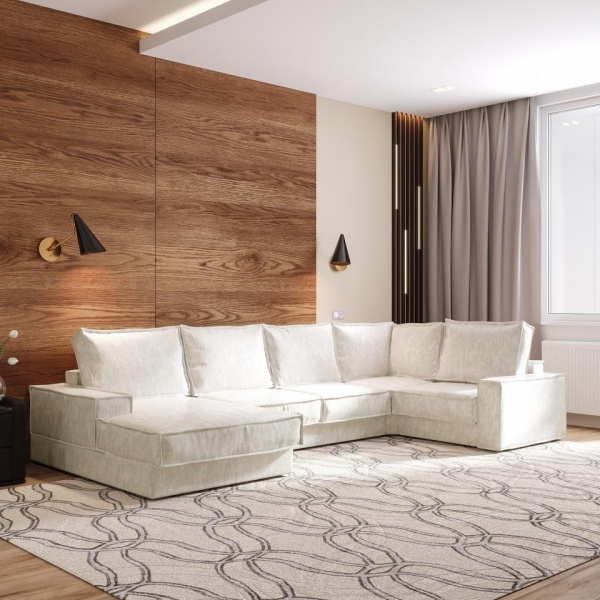 Диван угловой П-образный правый Бергамо Allure 01