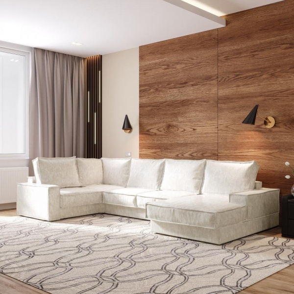 Диван угловой П-образный левый Бергамо Allure 01