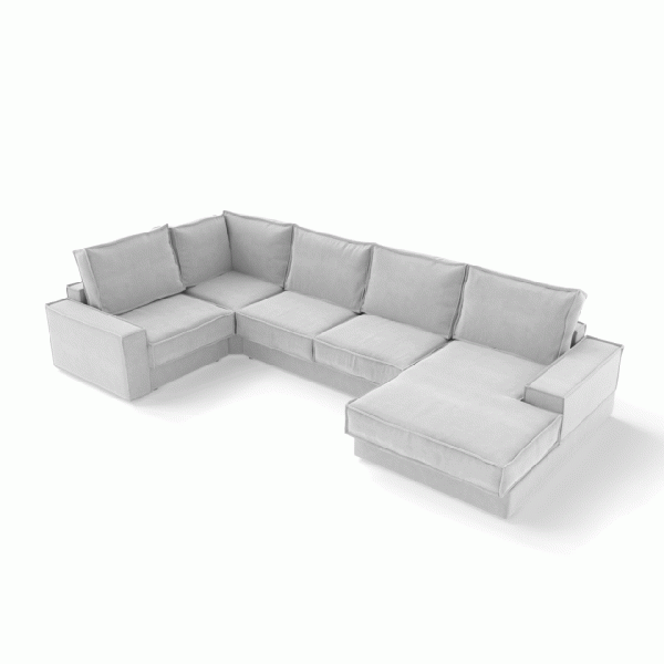 Диван угловой П-образный левый Бергамо Allure 11