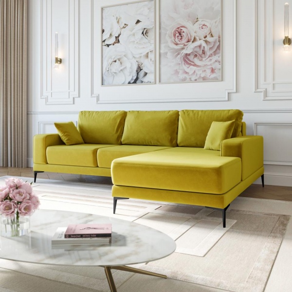 Диван угловой правый Мемфис Velutto 28