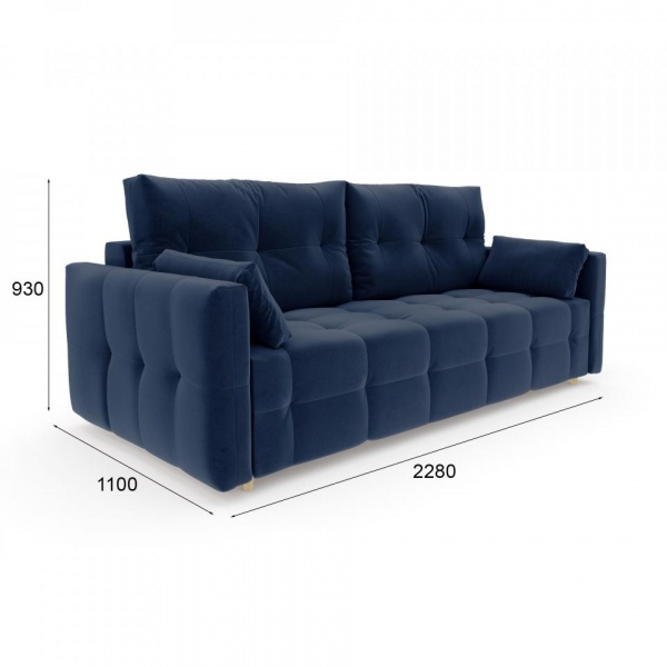 Диван Лагос с пружинным блоком 512 Velutto 26