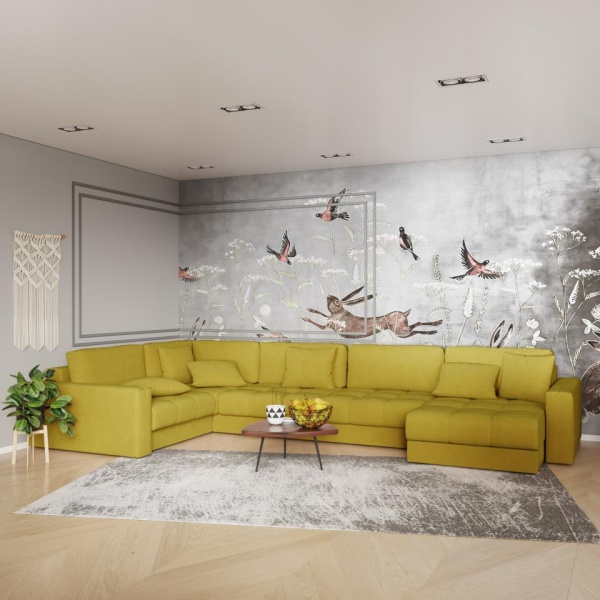 Диван угловой П-образный Дензел Velutto 28