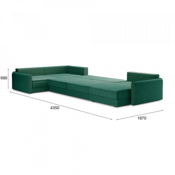 Диван угловой П-образный Кросби Velutto 33