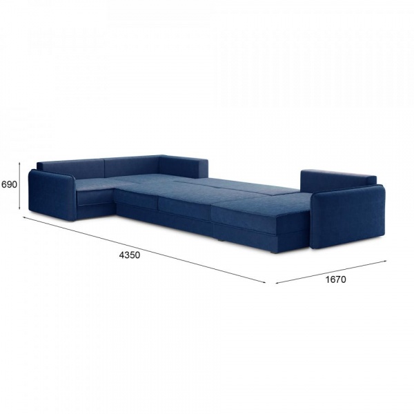 Диван угловой П-образный Кросби Velutto 26
