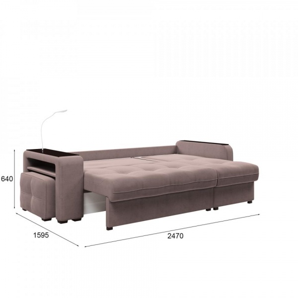 Диван угловой правый Киль-4 с пуфом Maxx 235