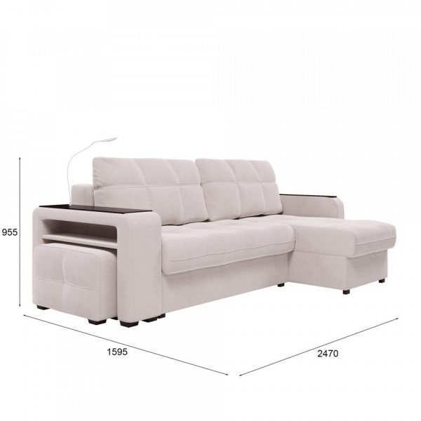 Диван угловой правый Киль-4 с пуфом Maxx 100