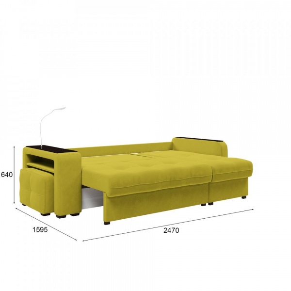 Диван угловой правый Киль-4 с пуфом Velutto 28