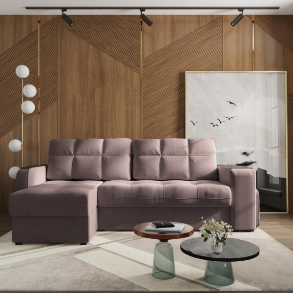 Диван угловой левый Киль-4 с пуфом Maxx 235