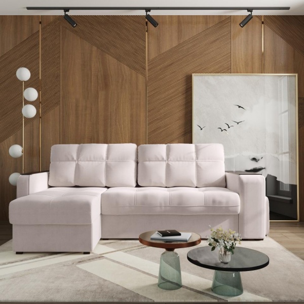 Диван угловой левый Киль-4 с пуфом Maxx 100