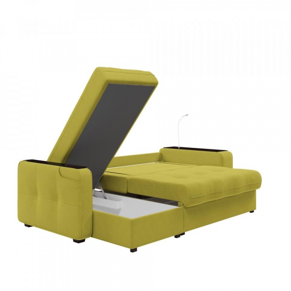 Диван угловой левый Киль-4 с пуфом Velutto 28