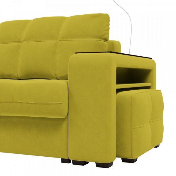 Диван угловой левый Киль-4 с пуфом Velutto 28