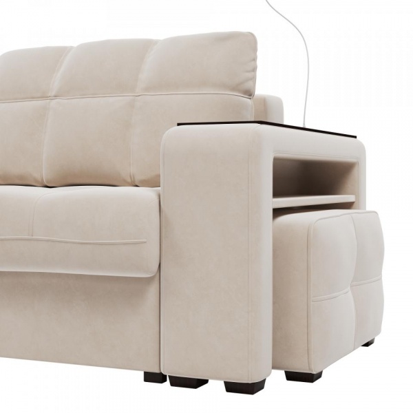 Диван угловой левый Киль-4 с пуфом Velutto 04