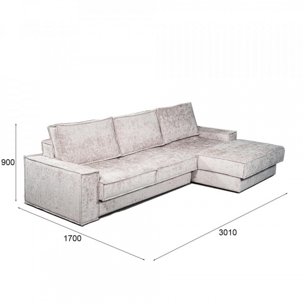 Диван угловой правый Бергамо Allure 09
