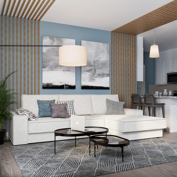 Диван угловой правый Бергамо Allure 01