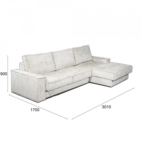 Диван угловой правый Бергамо Allure 01