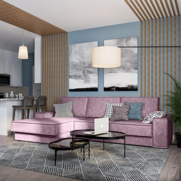 Диван угловой левый Бергамо Allure 11