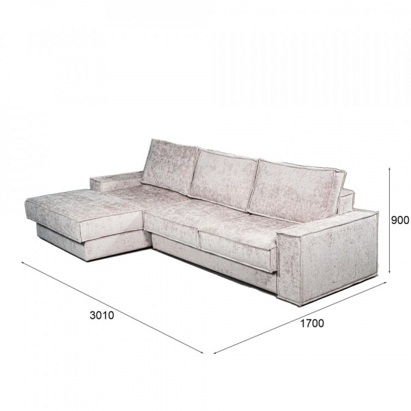 Диван угловой левый Бергамо Allure 09