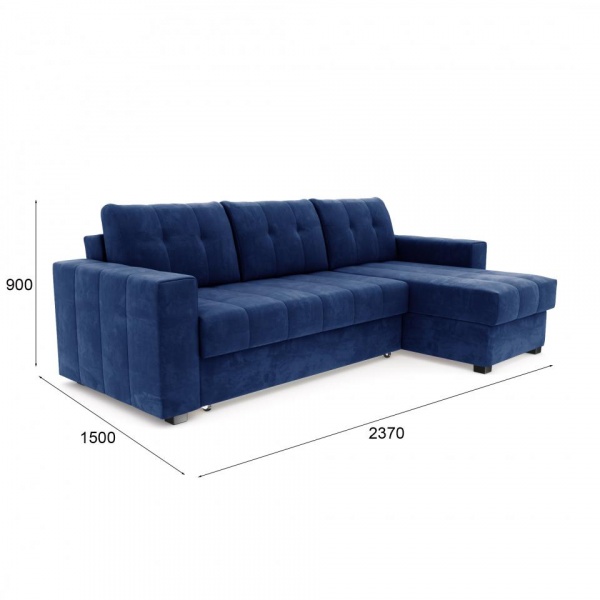 Диван угловой Большой Сердёж (Лиссабон) Velutto 26