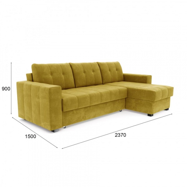 Диван угловой Большой Сердёж (Лиссабон) Velutto 28