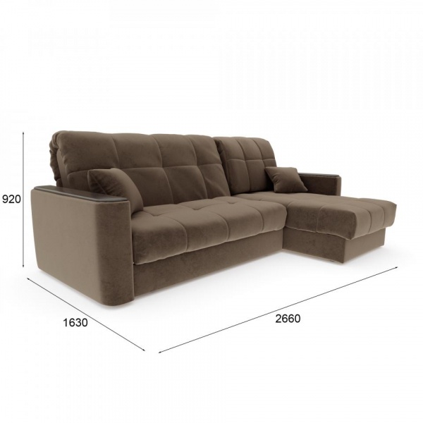 Диван угловой Камелот 1,4 Velutto 23