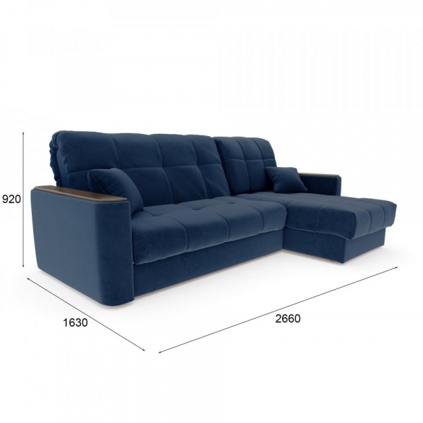 Диван угловой Камелот 1,4 Velutto 26