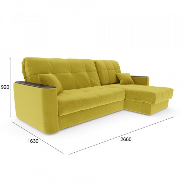 Диван угловой Камелот 1,4 Velutto 28