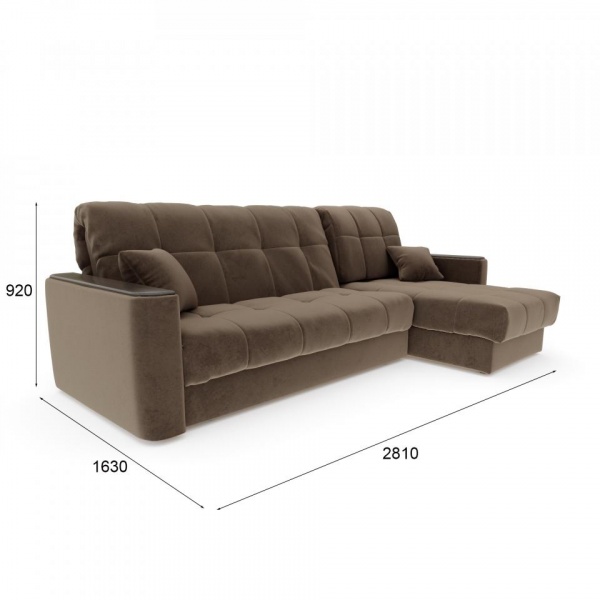 Диван угловой Камелот 1,6 Velutto 23