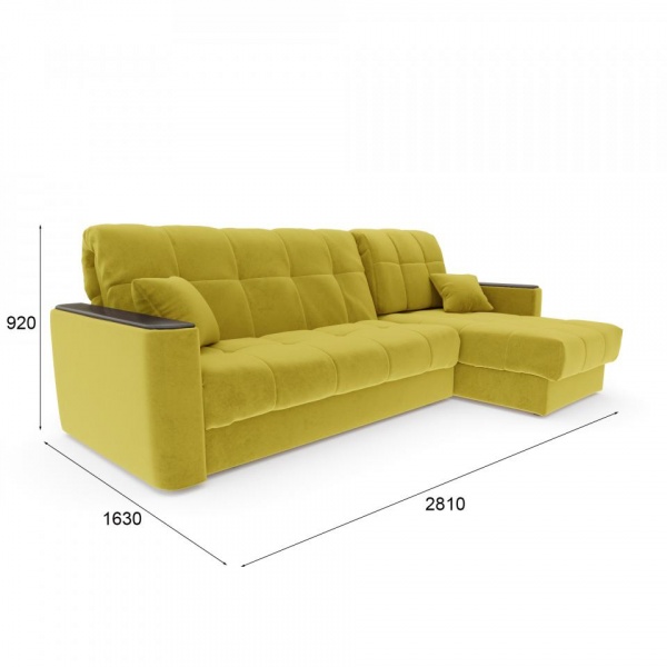 Диван угловой Камелот 1,6 Velutto 28