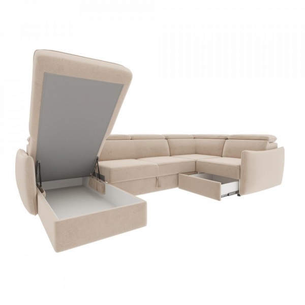 Диван угловой П-образный левый Торонто Velutto 04