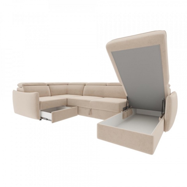 Диван угловой П-образный правый Торонто Velutto 04