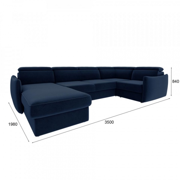 Диван угловой П-образный левый Торонто Velutto 26