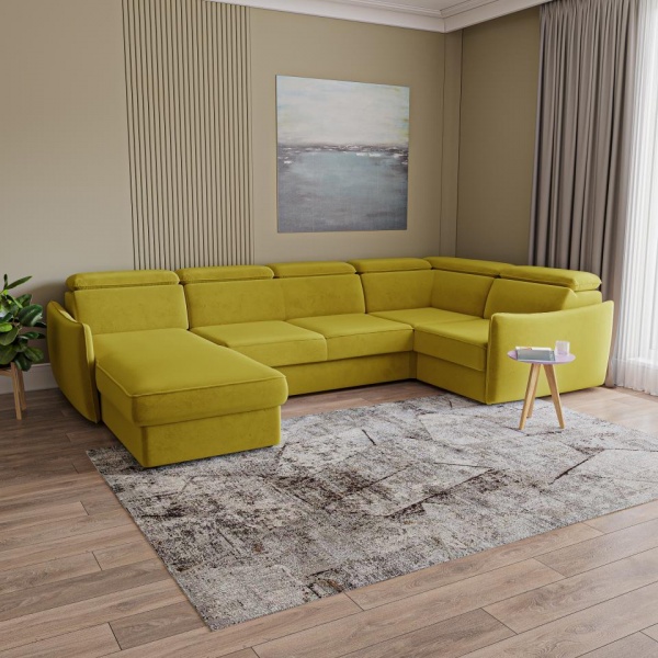 Диван угловой П-образный левый Торонто Velutto 28