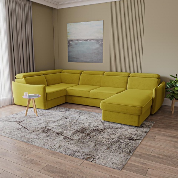 Диван угловой П-образный правый Торонто Velutto 28