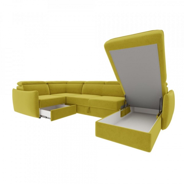 Диван угловой П-образный правый Торонто Velutto 28