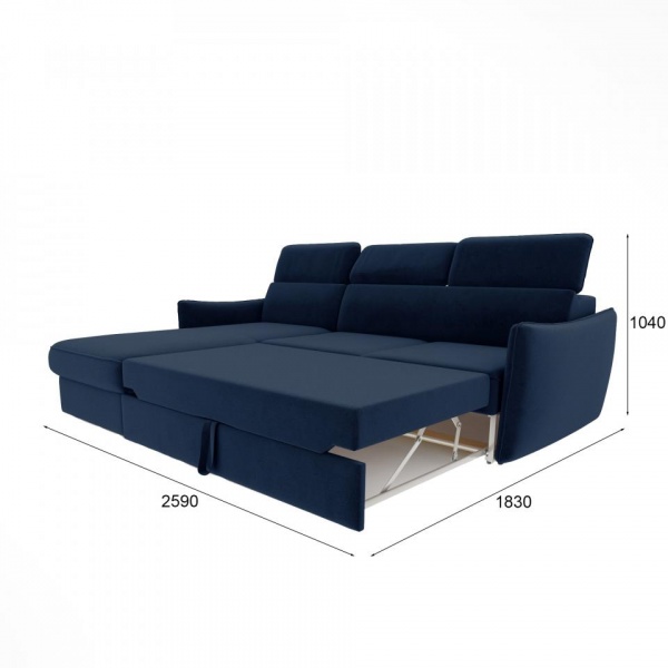 Диван угловой левый Торонто Velutto 26 Вариант 1