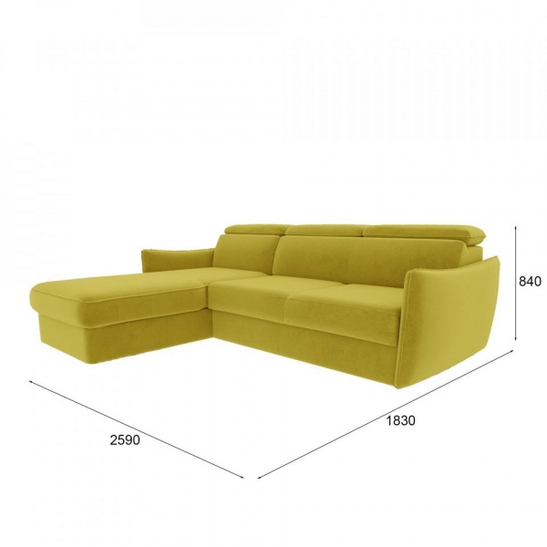 Диван угловой левый Торонто Velutto 28 Вариант 1