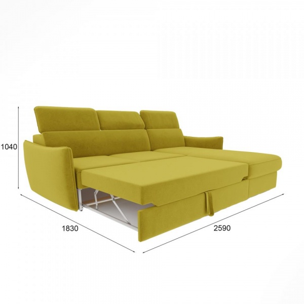 Диван угловой правый Торонто Velutto 28 Вариант 1