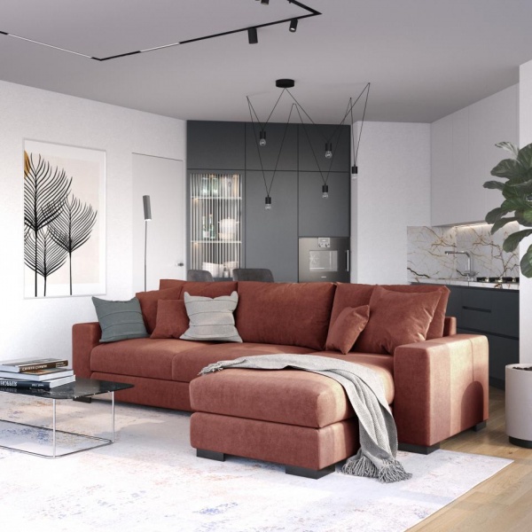 Диван угловой правый Лесли Formula 494