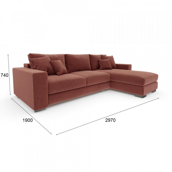 Диван угловой правый Лесли Formula 494